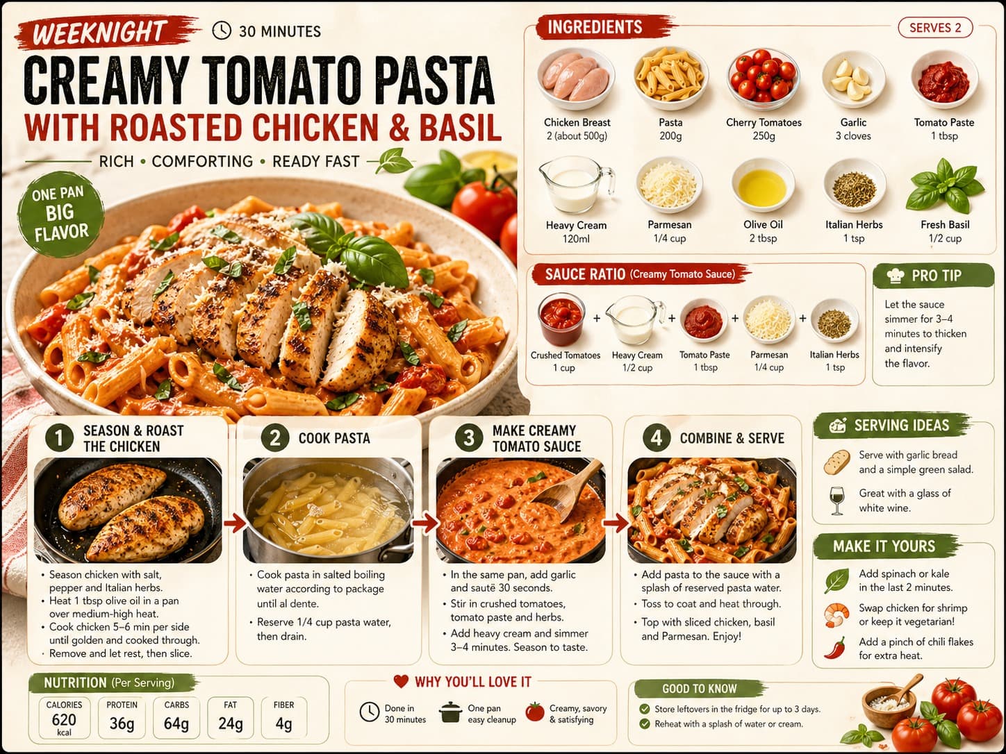 Weeknight Recipe Infographic