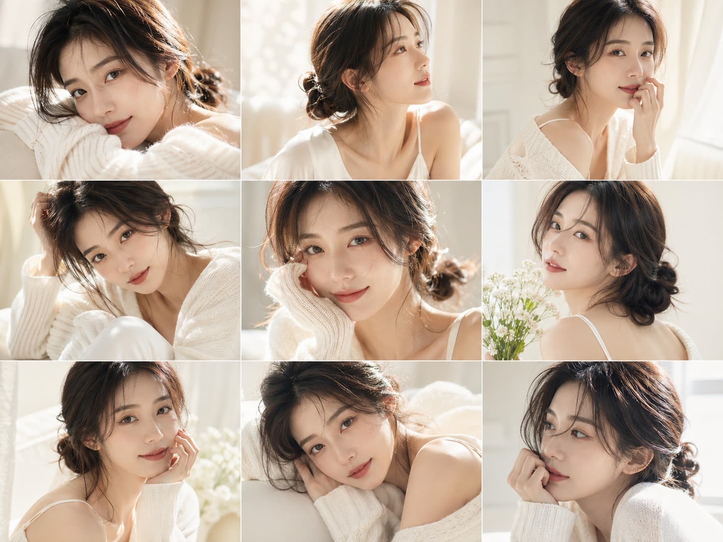 Female 3x3 Portrait Collage