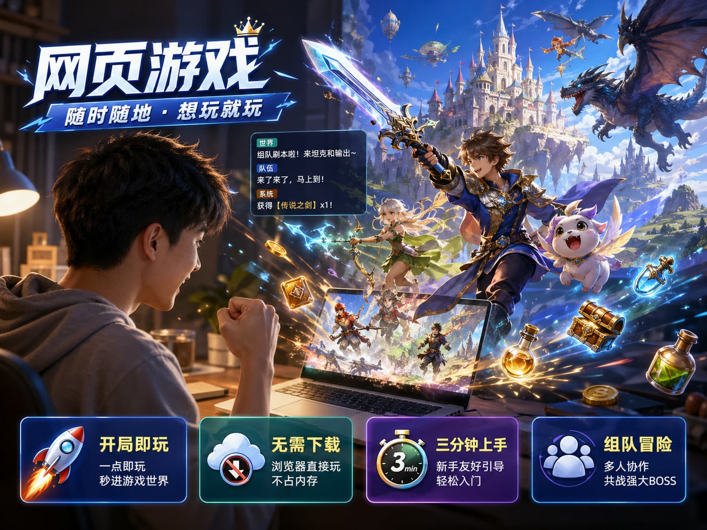 浏览器游戏广告海报